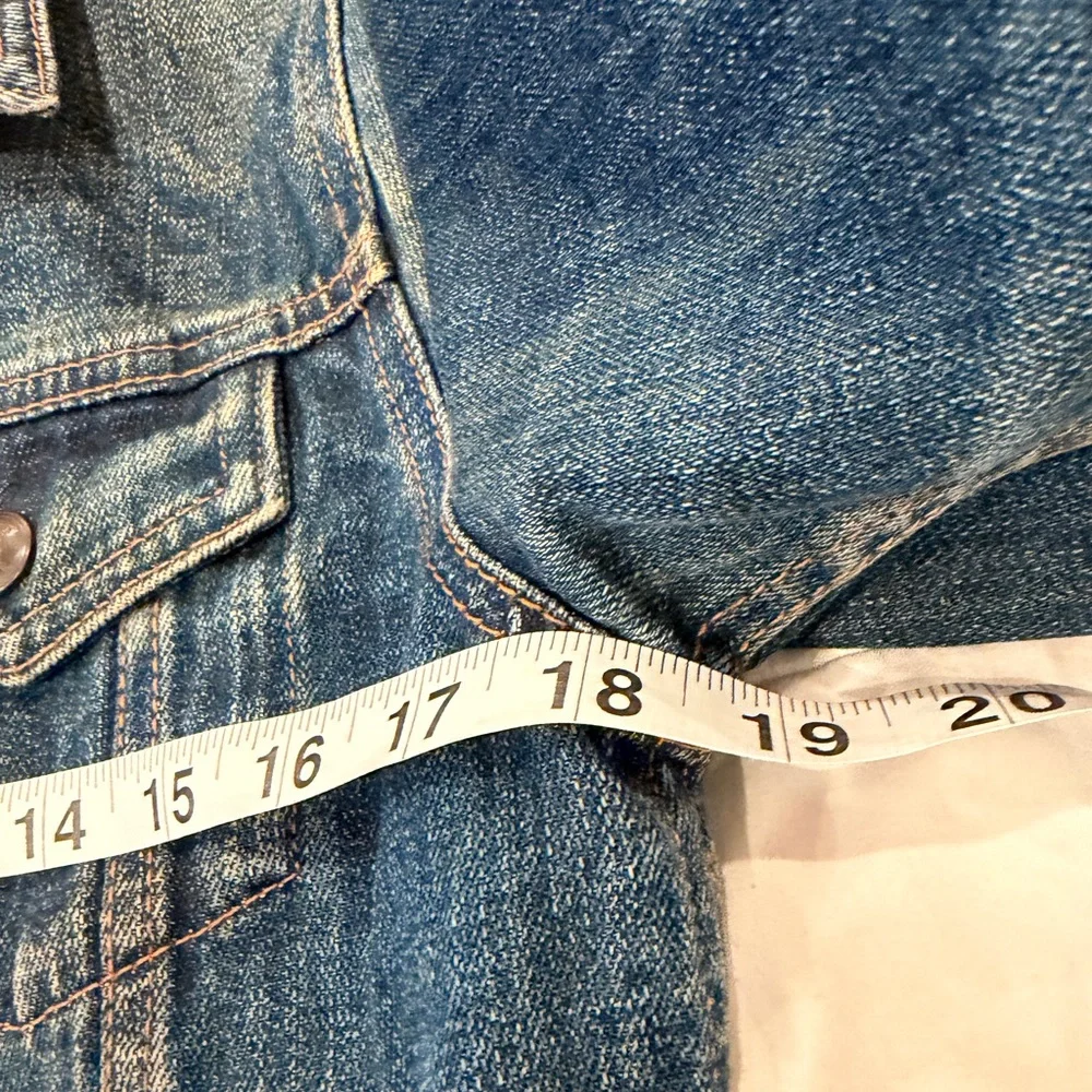 J.Crew Indigo Denim Trucker Jacket Women Small Medium Wash Blue Jean Coat‎